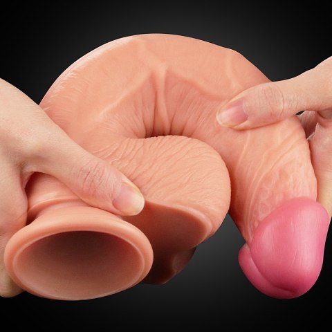 DILDO 10" DUAL LAYER PLATINUM SILICONE COCK