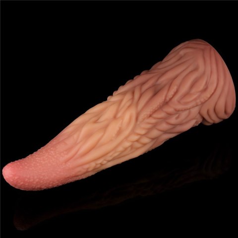 DILDO 10'' DUAL LAYERED PLATINUM SILICONE TONGUE