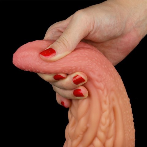 DILDO 10'' DUAL LAYERED PLATINUM SILICONE TONGUE
