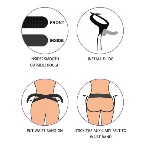 EASY STRAP ON SET 7.0'' BLACK