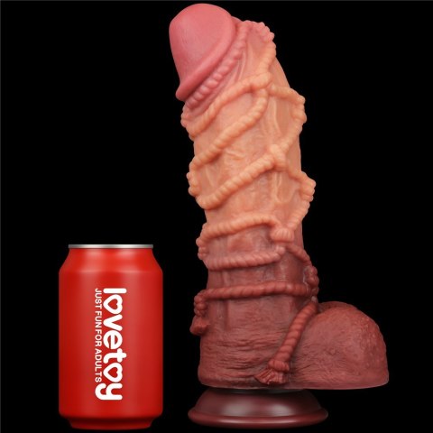 10.5'' DUAL LAYERED PLATINUM SILICONE COCK WI