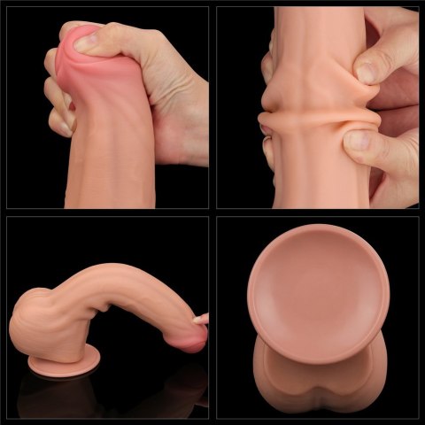 11.5'' KING SIZED SLIDING SKIN DUAL LAYER DONG