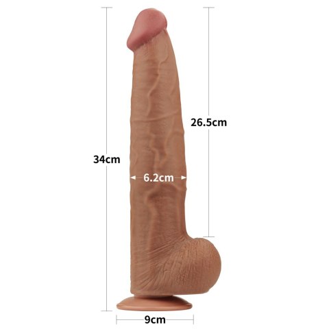 13.5'' KING SIZED SLIDING SKIN DUAL LAYER DONG