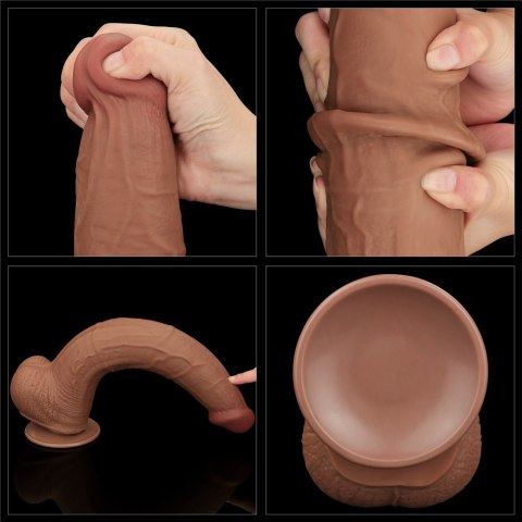 13.5'' KING SIZED SLIDING SKIN DUAL LAYER DONG