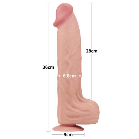 14'' KING SIZED SLIDING SKIN DUAL LAYER DONG