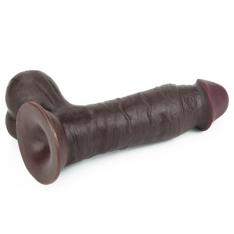 7.8'' SLIDING SKIN DUAL LAYER DONG - WHOLE TESTICLE