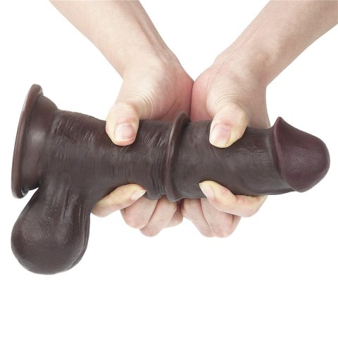 7.8'' SLIDING SKIN DUAL LAYER DONG - WHOLE TESTICLE