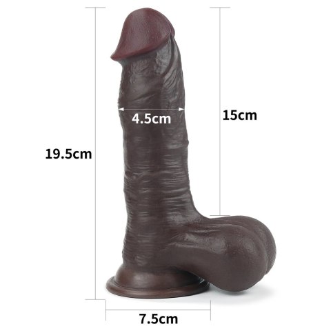 7.8'' SLIDING SKIN DUAL LAYER DONG - WHOLE TESTICLE
