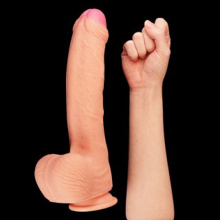 DILDO 11" DUAL LAYER PLATINUM SILICONE COCK