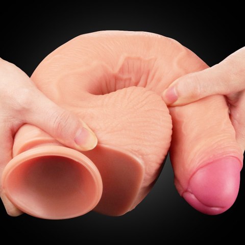 DILDO 11" DUAL LAYER PLATINUM SILICONE COCK