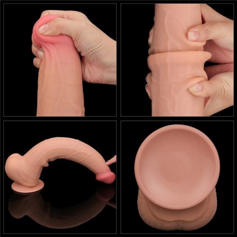 DILDO 13.5'' KING SIZED SLIDING SKIN DUAL LAYER DONG