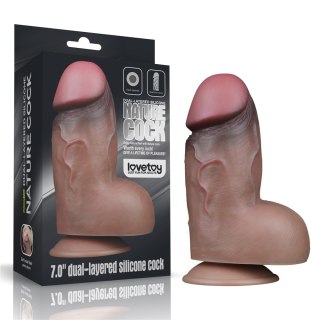 DILDO 7.0'' DUAL LAYERED PLATINUM SILICONE COCK