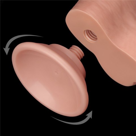 DILDO 8'' SLIDING SKIN DUAL LAYER DONG FLESH