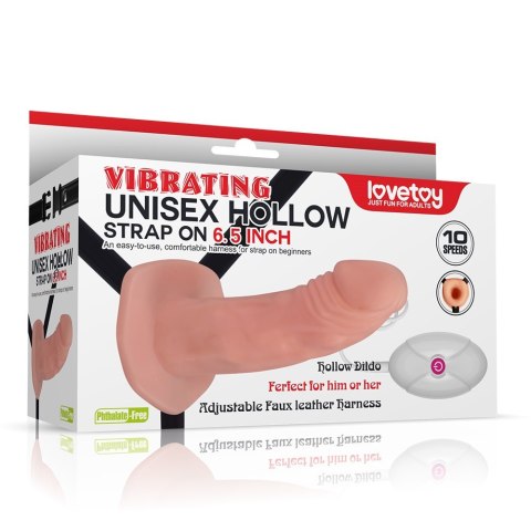 VIBRATING UNISEX HOLLOW STRAP ON