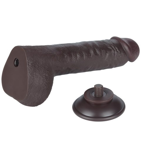 DILDO 9.5'' SLIDING SKIN DUAL LAYER DONG CZARNE
