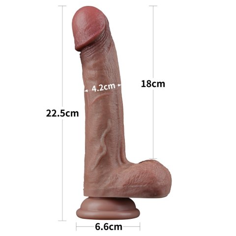DILDO 9'' DUAL LAYERED SILICONE COCK