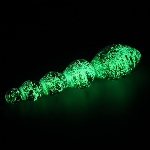 DILDO GLOW-IN-THE-DARK TWILIGHT GLEAM GLASS