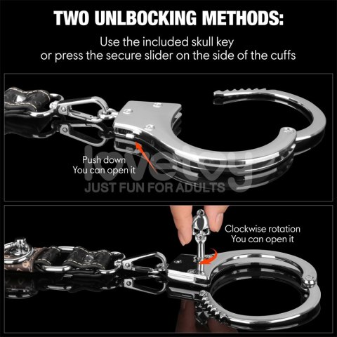 KAJDANKI REBELLION HEAVY METAL HANDCUFFS (SILVER)
