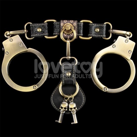 KAJDNAKI REBELLION HEAVY METAL HANDCUFFS (BRONZE)