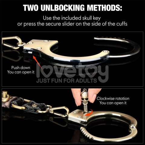 KAJDNAKI REBELLION HEAVY METAL HANDCUFFS (BRONZE)