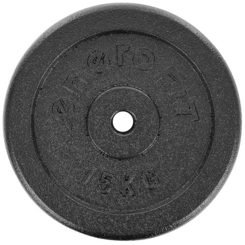OBCIĄŻENIE ŻELIWNE CZARNE 15 KG ENERO FIT fi26,5