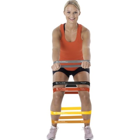 ZESTAW GUM DO ĆWICZEŃ FITNESS CROSSFIT MINI BAND 5SZT PURE 2 IMPROVE