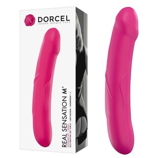 Dildo dwustronne z różnymi końcówkami, elastyczne. Silikonowe. Real Sensation M magenta