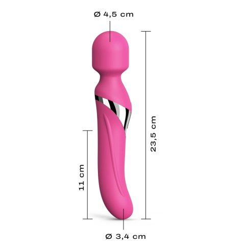 Wibrator dwustronny z rotacją. Mocny. Masażer .Dual Orgasms magenta