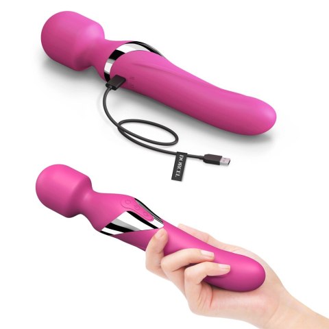 Wibrator dwustronny z rotacją. Mocny. Masażer .Dual Orgasms magenta