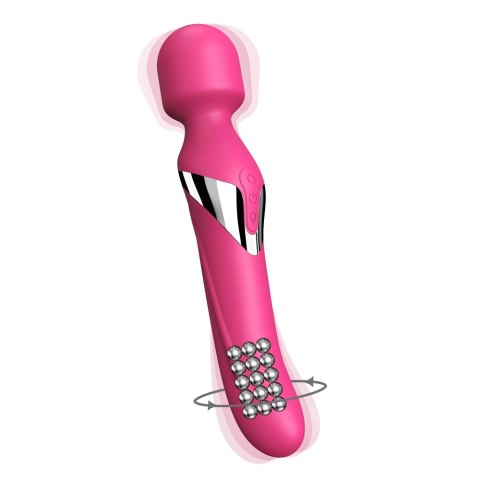 Wibrator dwustronny z rotacją. Mocny. Masażer .Dual Orgasms magenta