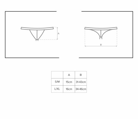 828-THC-1 stringi otwarte S/M 828-THC-1 stringi otwarte S/M