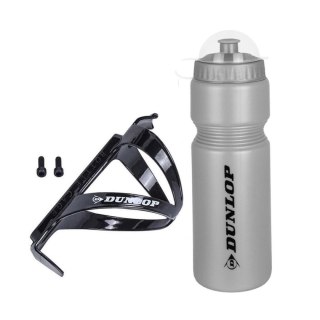 BIDON ROWEROWY DUNLOP 750ML Z KOSZYKIEM SREBRNY