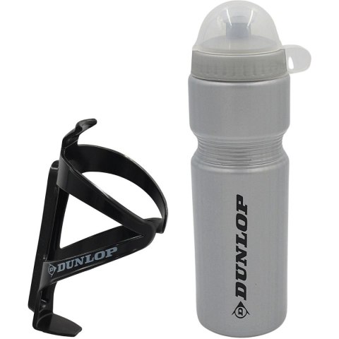 BIDON ROWEROWY DUNLOP 750ML Z KOSZYKIEM SREBRNY