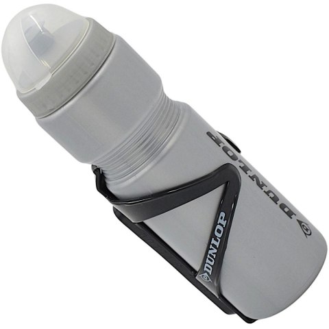 BIDON ROWEROWY DUNLOP 750ML Z KOSZYKIEM SREBRNY
