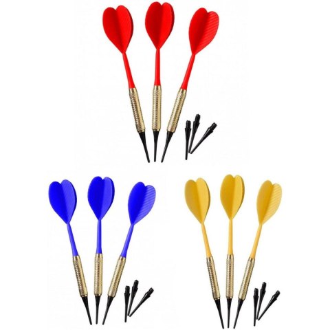 RZUTKI LOTKI PLASTIKOWE DART 3SZT BEZPIECZNE BEST SPORTING - ŻÓŁTE