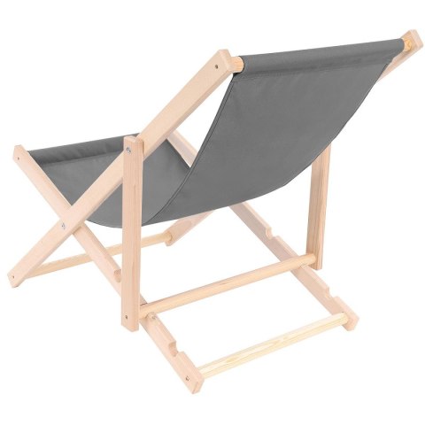 LEŻAK DREWNIANY CLASSIC SZARY