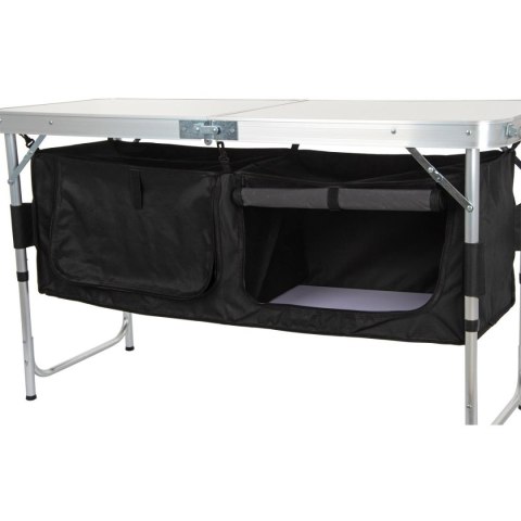 STOLIK TURYSTYCZNY SKŁADANY KEMPINGOWY 120x47x70/62/54CM Z SZAFĄ 33X30X36CM