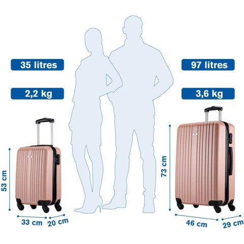 ZESTAW 2 WALIZEK 18 i 26 CALE SLAZENGER ROSE GOLD