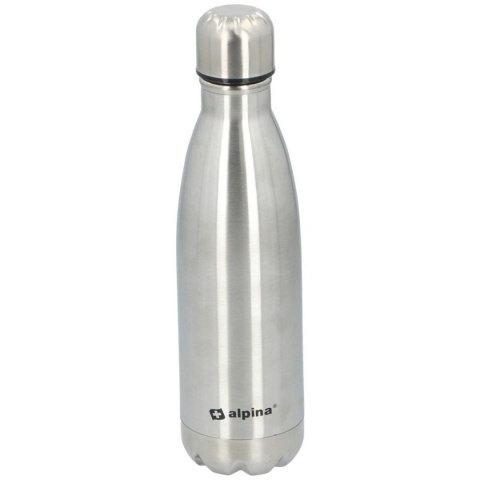 BUTELKA TERMICZNA TURYSTYCZNA ALPINA 450ML SREBRNA