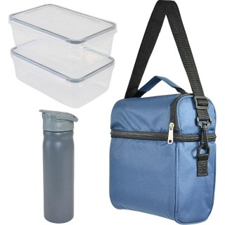 LUNCHBOX TORBA TERMICZNA Z BUTELKĄ I 2 POJEMNIKAMI REDCLIFFS NIEBIESKI