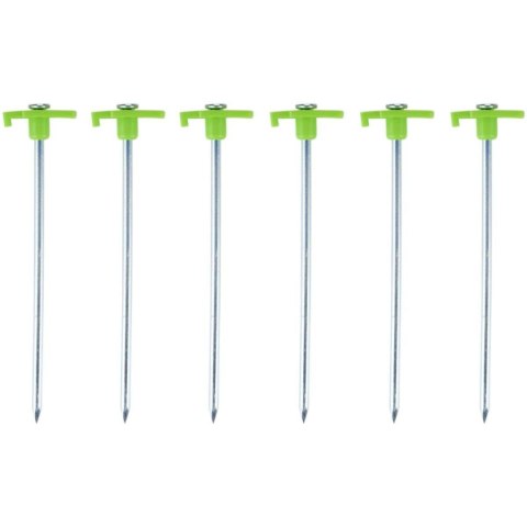 ŚLEDZIE DO NAMIOTU 20CM KPL. 6SZT METAL PLASTIK CAMP ACTIVE