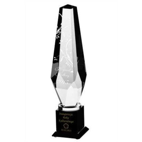 Trofeum szklane grawerowane z etui +wypełnianie farbą Trofeum szklane grawerowane z etui +wypełnianie farbą