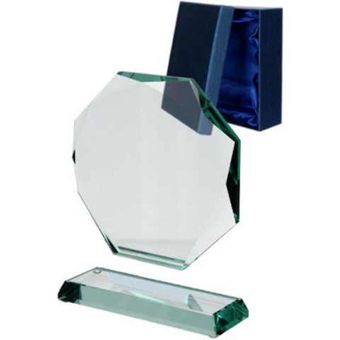 Trofeum szklane z rozklejoną podstawą i etui Trofeum szklane z rozklejoną podstawą i etui