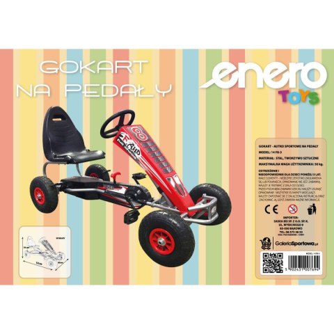 GOKART AUTO NA PEDAŁY ENERO 14 CZERWONY
