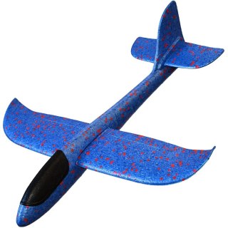 SAMOLOT STYROPIANOWY 47CM NIEBIESKI