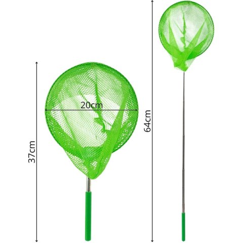 SIATKA NA MOTYLE OWADY SKŁADANA TELESKOPOWA 38,5-86CM ZIELONA