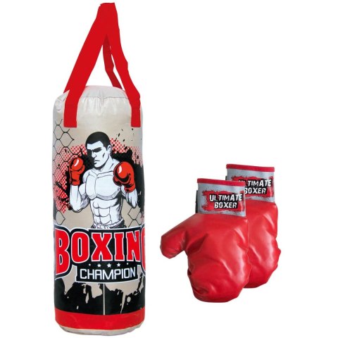 ZESTAW BOKSERSKI ENERO JUNIOR WOREK TRENINGOWY 50x18CM I RĘKAWICE