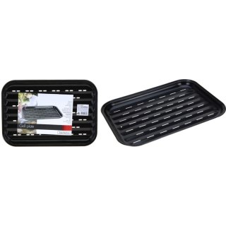 BLASZKA TACKA DO GRILOWANIA 34x24CM NON STICK CZARNA