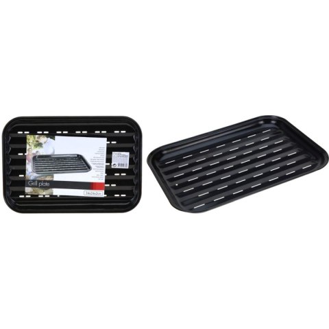 BLASZKA TACKA DO GRILOWANIA 34x24CM NON STICK CZARNA