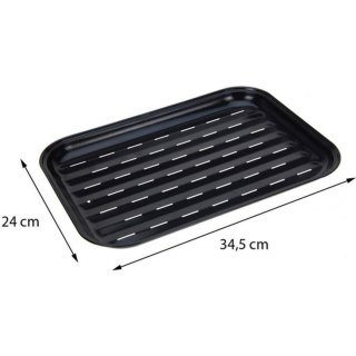BLASZKA TACKA DO GRILOWANIA 34x24CM NON STICK CZARNA